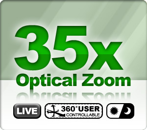 35x Optical Zoom - Live Stream - Robotic PTZ - Day/Night Function