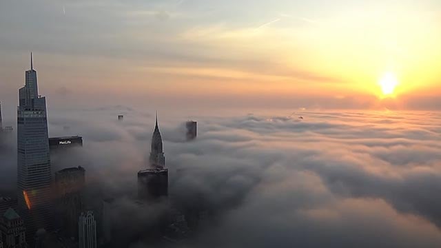 Fog over Midtown Manhattan